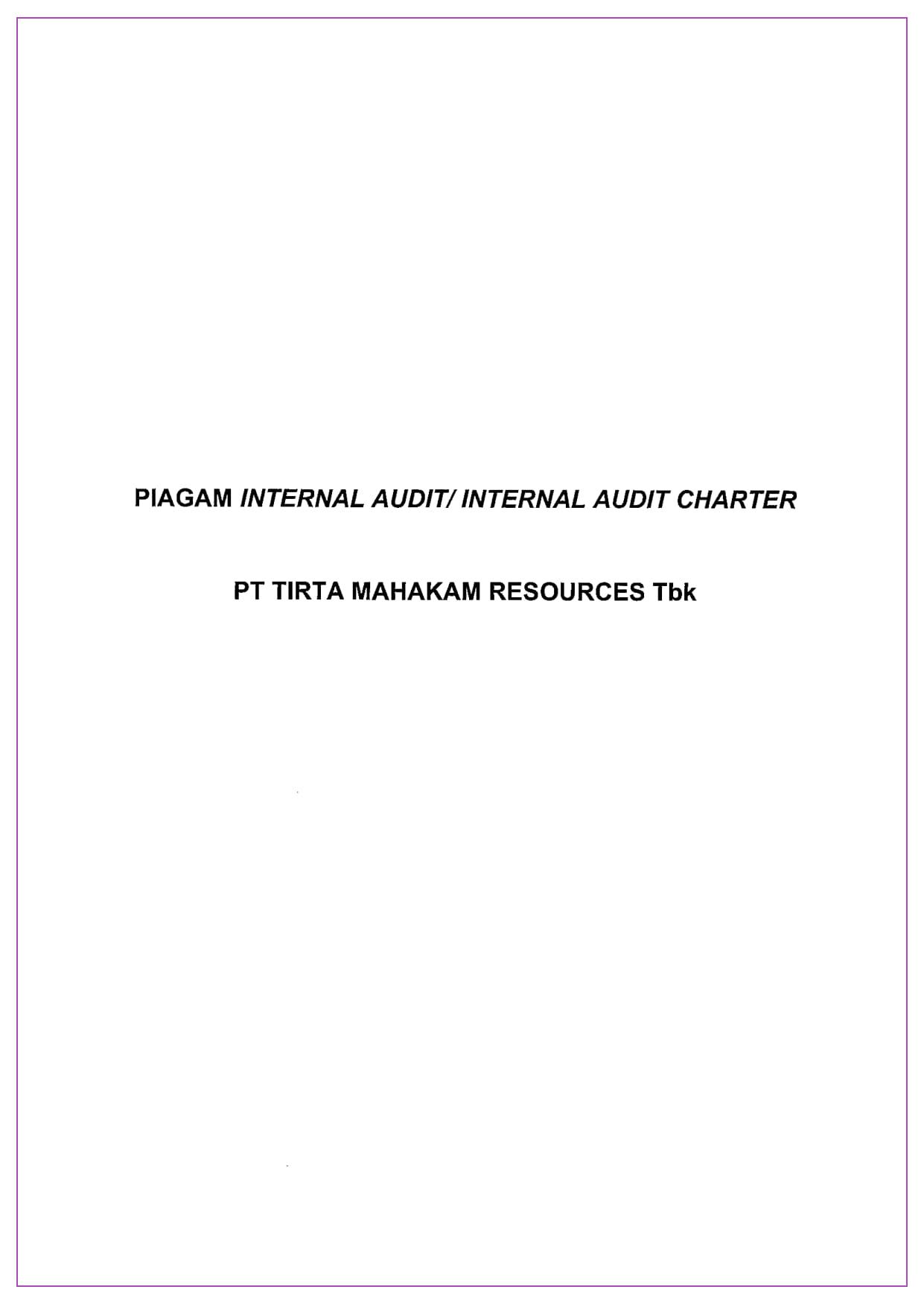 Piagam Internal Audit